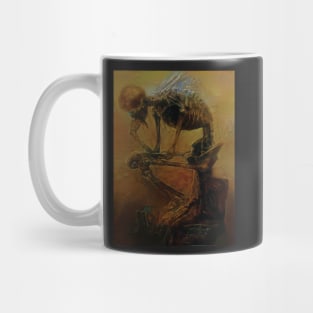 Beksinski - The Thinker Skeleton - Zdzisław Beksinski Style Mug